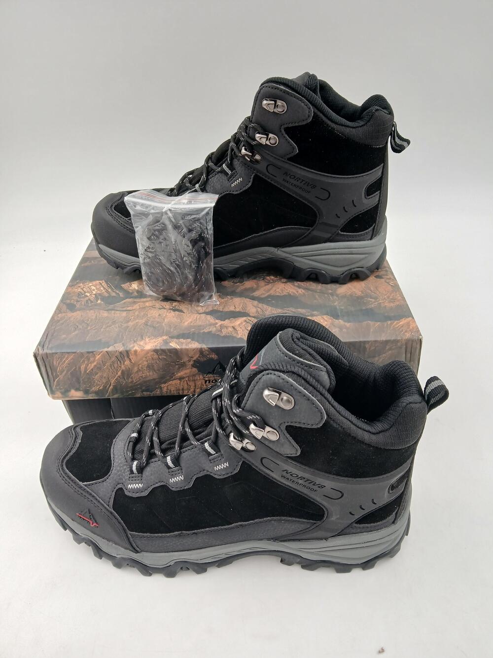 Nortiv8 Hiking Boots Mens Size 9 Black Waterproof Outdoor Trail Shoes JS19004M